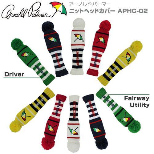 [Arnold Palmer/アーノルドパーマー] ニットヘッドカバー ドライバー用/フェアウェイウッド・ユーティリティ兼用 APHC-02