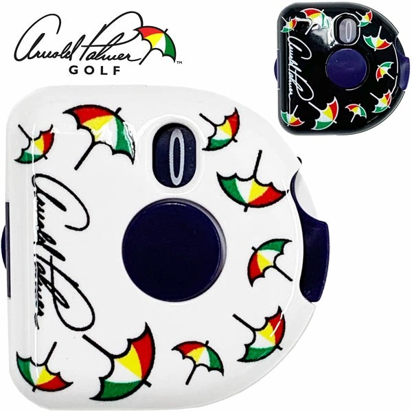 [Arnold Palmer/アーノルドパーマー] スコアカウンター APC-01 ゴルフ用品 ラウンド用品 小物 アクセサリー プレゼント ギフト 景品 賞品 コンペ スコア カウンター ラウンド カウント クリップ ホワイト ブラック 白 黒