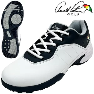 【送料無料(一部地域除く)】[Arnold Palmer/アーノルドパーマー] アーノルドパーマー スパイクレス メンズ ゴルフシューズ APS-141 ゴルフ オススメ おすすめ ゴルフ用品 メンズ 男性 フットウェア シューズ 靴 クツ くつ 軽量 ホワイト/ネイビー 白