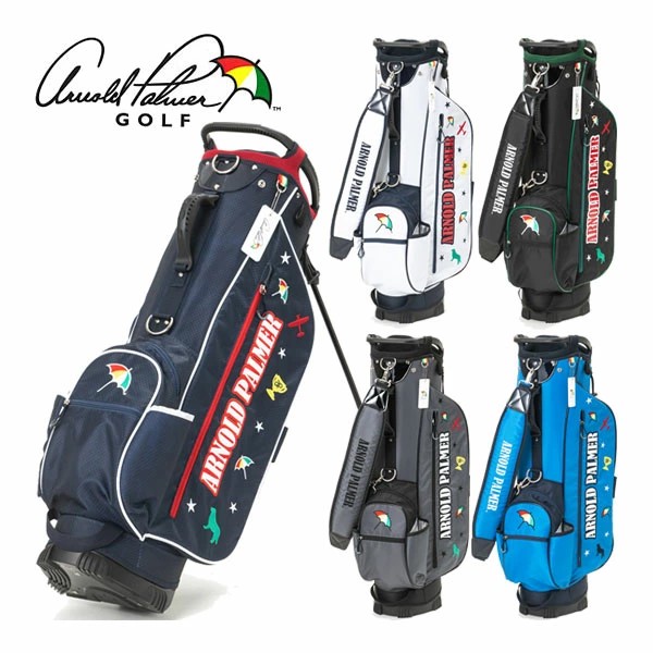 【送料無料】[Arnold Palmer/アーノルドパーマー]  超軽量 スタンドキャディバッグ APCB-27S ゴルフ用品 ゴルフ ゴルフバッグ スタンド式 スタンドバッグ キャデーバッグ  バッグ バック カートバッグ 9型 9インチ 4分割 コンパクト 軽量 小型