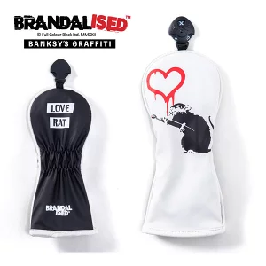 【送料無料(一部地域除く)】Banksy バンクシー ヘッドカバー ユーティリティ用 Love rat BAHC-01 Banksy ゴルフ ゴルフ用品 ラウンド用品 カバー ユーティリティ ウッド UT 番手タグ アート アーティスト 落書き ステンシル グラフィティ ラブラット ねずみ ネズミ