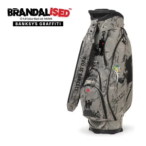 【送料無料】Banksy バンクシー キャディバッグ BACB-04 Banksy’s GRAFFITI おすすめ ゴルフ用品 ラウンド用品 キャディーバッグ ゴルフバック 9型 6分割 46インチ対応 アート アーティスト 落書き ステンシル グラフィティ