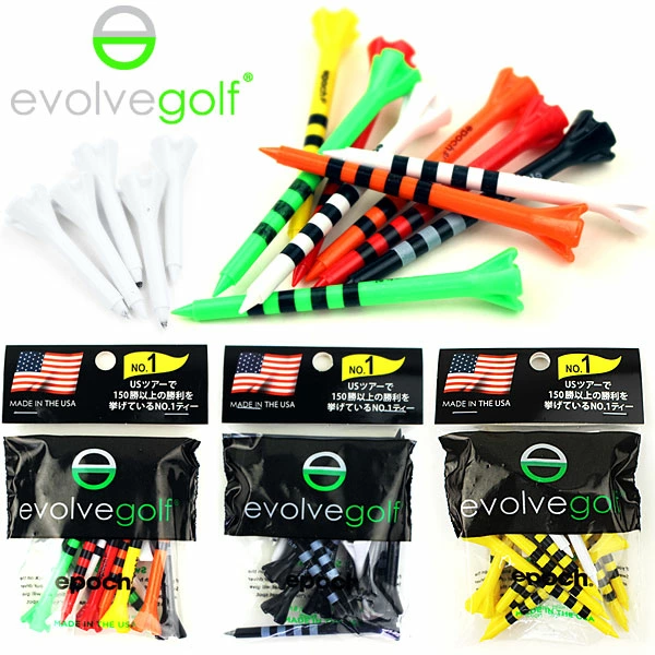 エボルブゴルフ エポックティー EPT-01 / EPT-02 / EPT-03 ECO Tee TEE エコティー ECOティー EVOLVE GOLF EPOCH tee ゴルフ ゴルフ用品 小物 アクセサリー コンペ用品 景品 グランド用品 ラウンド用品 エコ エコロジー 白 ホワイト 黒 ブラック イエロー 黄色 マルチカラー