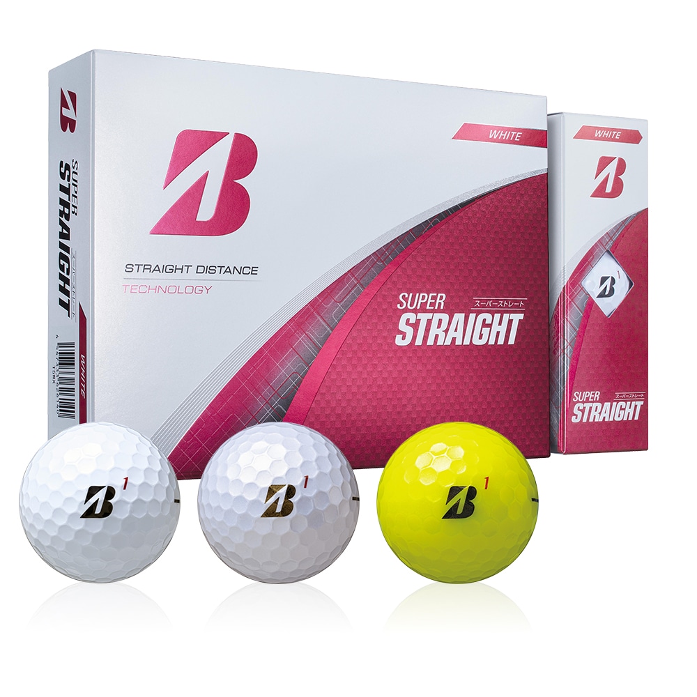[BRIDGESTONE GOLF/ブリヂストンゴルフ] SUPER STRAIGHT スーパーストレート ゴルフボール 1ダース(12個)