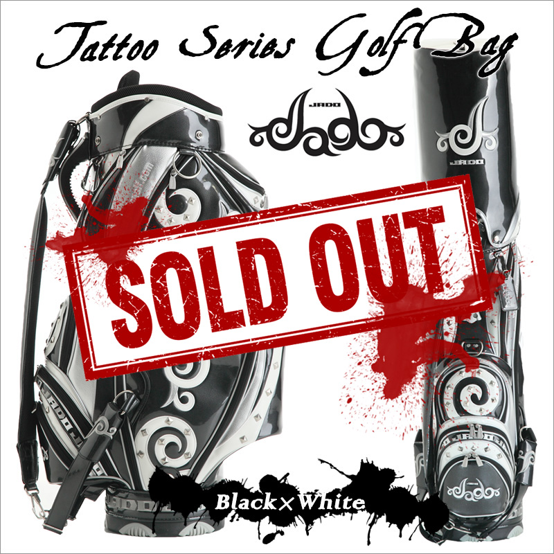Tatooシリーズ ゴルフキャディバッグ ブラック×ホワイト