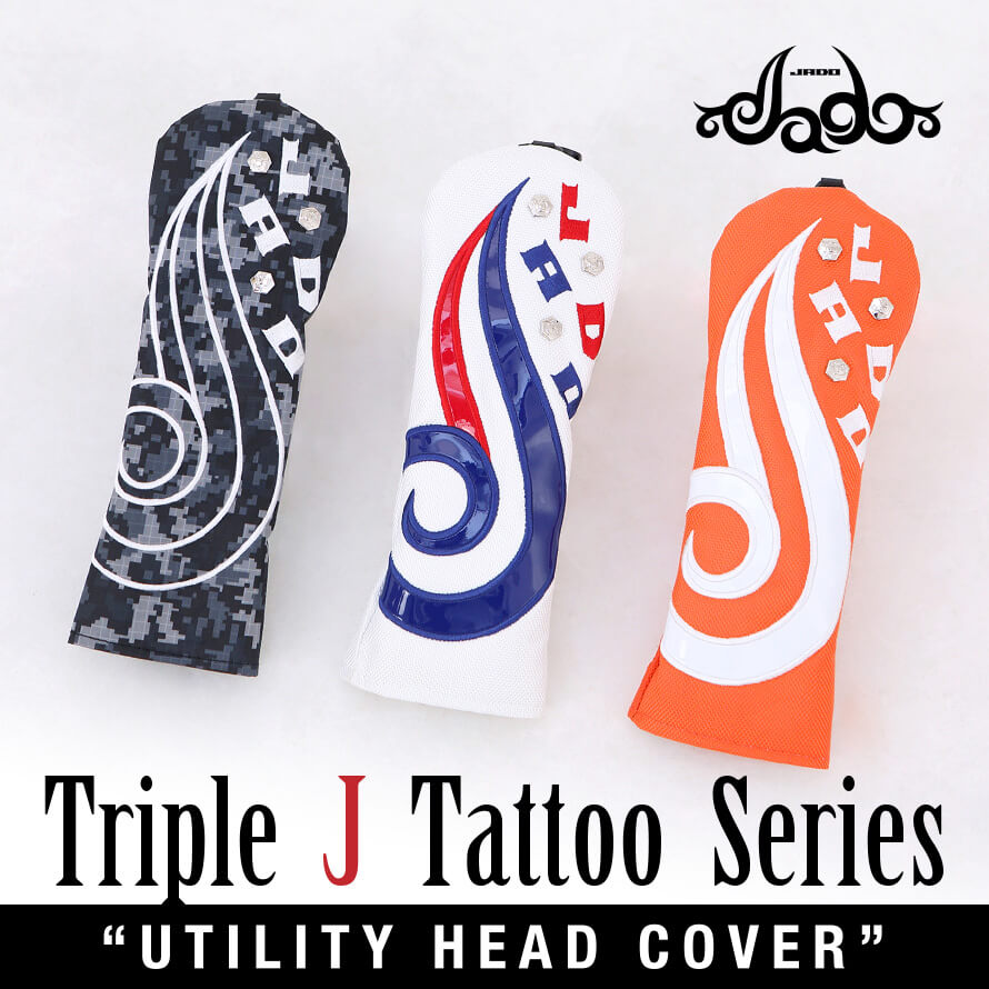 JADO Triple J Tattooシリーズ【JGHC-8222U】ヘッドカバー ユーティリティ用 選べる3カラー