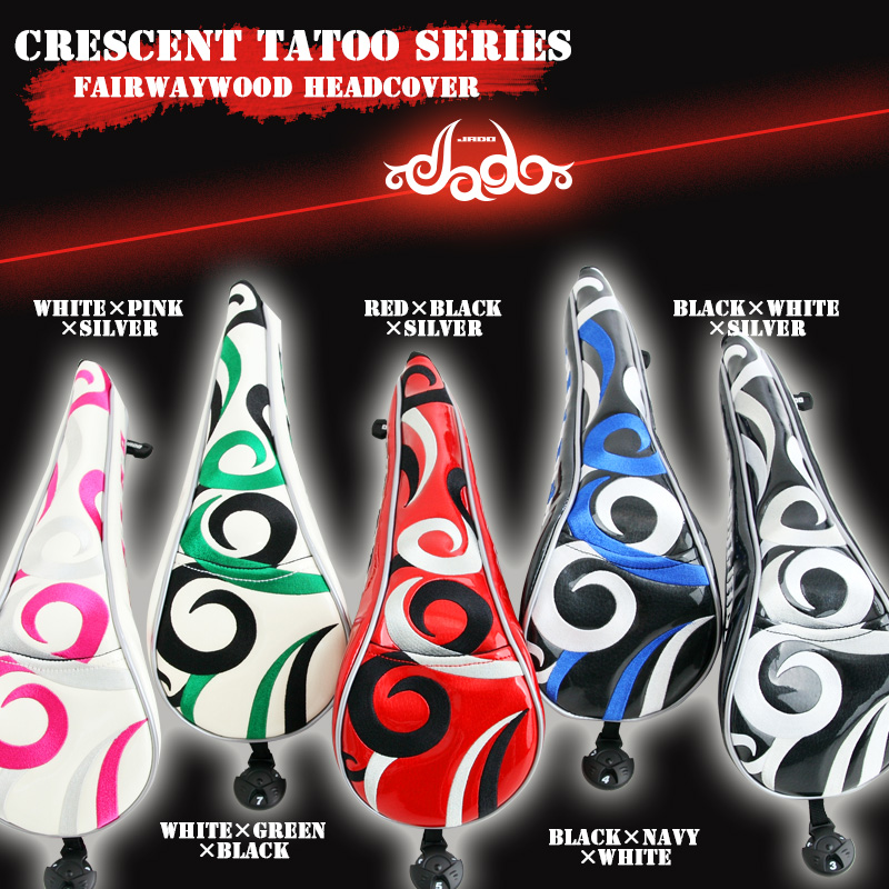 Crescent Tattooシリーズ ヘッドカバーフェアウェイウッド用 選べる5カラー