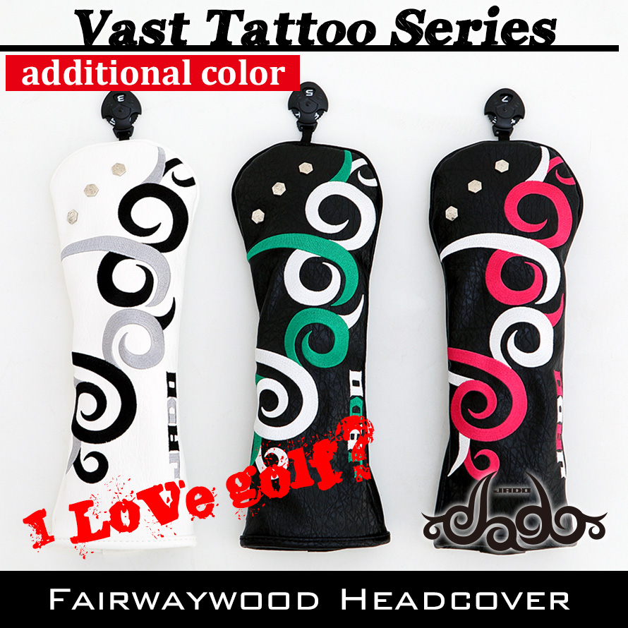 JADO Vast Tattooシリーズ【JGHC7871F-02】ヘッドカバー フェアウェイウッド用 追加カラー 選べる３カラー