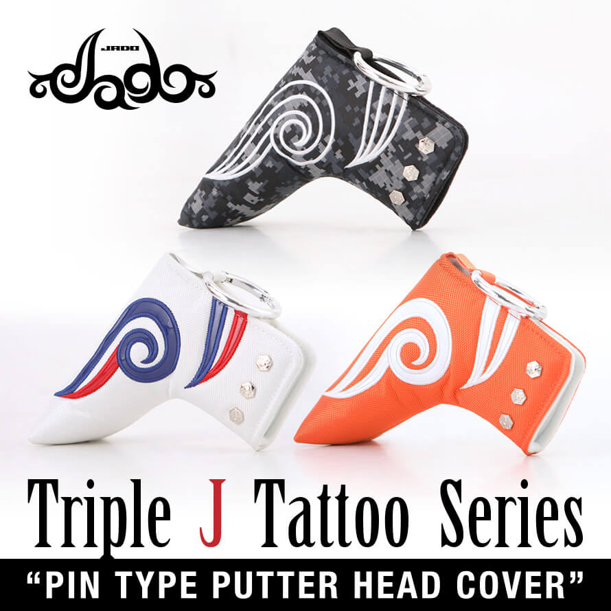 JADO Triple J Tattooシリーズ【JGPC-8222P】ヘッドカバー ピンタイプパター用 選べる3カラー