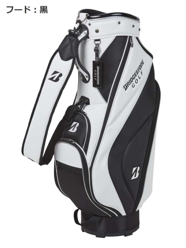 BRIDGESTONE GOLF キャディバッグ 白・黒 BRIDGESTONE GOLF/ブリヂストンゴルフ] 軽量ベーシックモデル キャディ