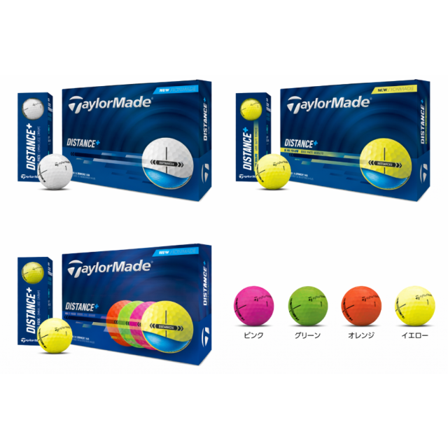 【送料無料(一部地域除く)】[TaylorMade/テーラーメイド] NEW ディスタンス+ ボール ゴルフ