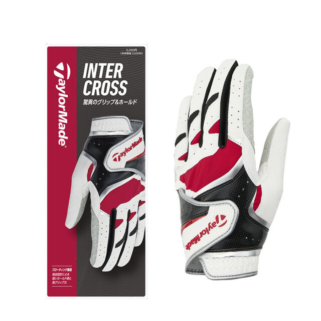 [TaylorMade/テーラーメイド] インタークロス 7.0 グローブ ホワイトシルバー ブラック 左手用〔DW-TL931〕ゴルフ