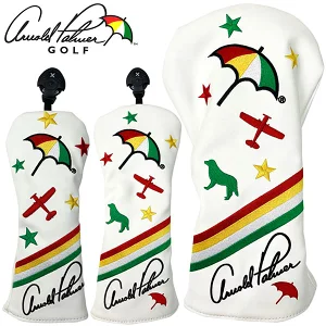 [Arnold Palmer/アーノルドパーマー] ドライバー用 / フェアウェイウッド用 / ユーティリティ用 ヘッドカバー APHC-11 ゴルフ オススメ おすすめ ゴルフ用品 ラウンド用品 ヘッドカバー  DR ウッド W1 アクセサリー FW  UT ホワイト 白