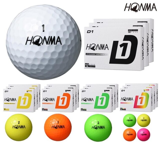 [HONMA GOLF/本間ゴルフ] HONMA D1  ゴルフボール 3ダース(36個入) まとめ買い お得