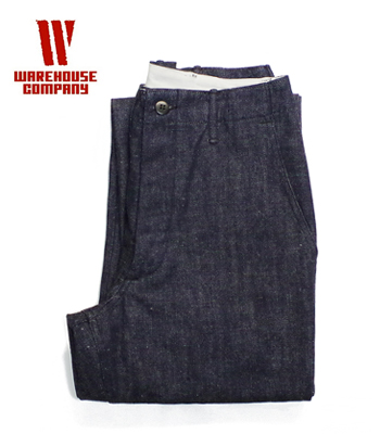 WAREHOUSE INDIGO DENIM CHINOES