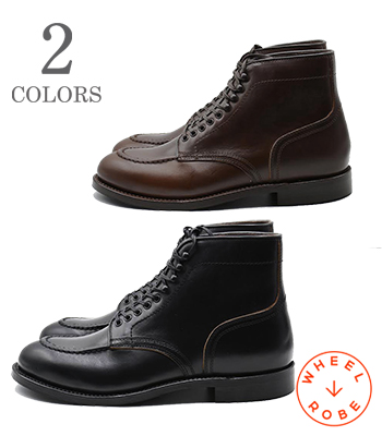 WHEEL ROBE ウィールローブ Made in JAPAN|#1228ラスト|グッドイヤーウェルト製法|HORWEEN社製クロムエクセル|ヘヴィステッチモック『HEAVY STITCHING MOC BOOTS』【ブーツ・アメカジ】20078