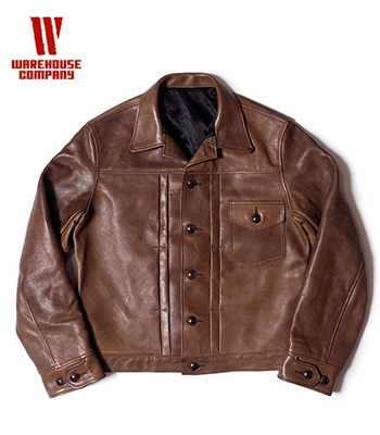 WAREHOUSE 1st TYPE LEATHER JACKET Brown