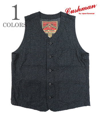 CUSHMAN BLACK CHAMBRAY WORK VEST 