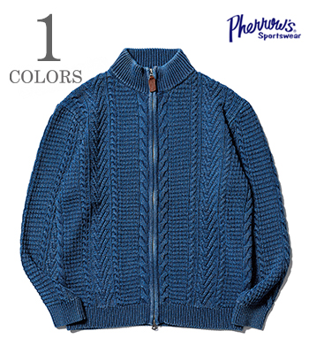 ZIP UP COTTON KNIT CARDIGAN