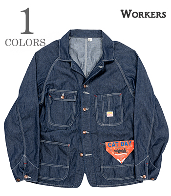 WORKERS CAT DAY Coverall, 6oz Indigo Denim