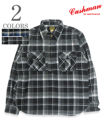 NEP TWILL CHECK HALF ZIP WORK SHIRT