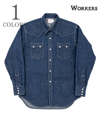 Cats Family Western Shirt, 9.5 oz Indigo Denim