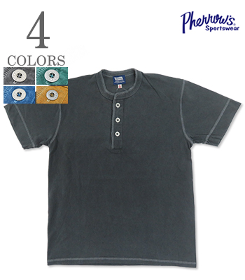 HENLEY NECK T-Shirt Pigment