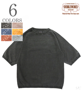 DUBBLEWORKS ダブルワークス 半袖|ピグメント|ヘヴィーウェイト|ラグランTEE『HEAVY WEIGHT RAGLAN HALF SLEEVE 』【アメカジ・カレッジ】37005PD