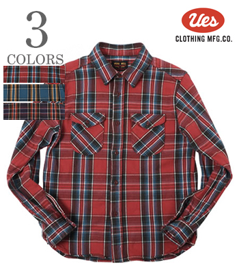 UES 先染めヘビーネルシャツ