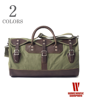 WAREHOUSE LEATHER&CANVAS BOSTON BAG