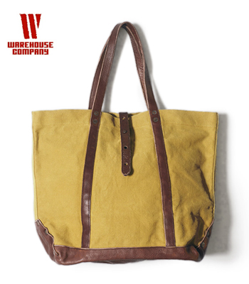 WAREHOUSE LEATHER&CANVAS TOTE BAG