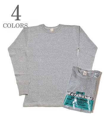 WAREHOUSE ウエアハウス 長袖|4本針クルーネックワッフルTEE『CREW NECK WAFFLE TEE』【アメカジ・カレッジ】5903