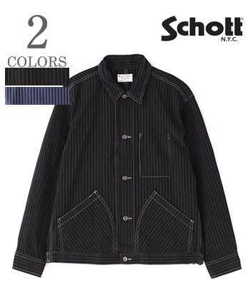 Schott ショット 硫化染|オールドヒッコリー|ワークジャケット『OLD HICKORY DENIM JACKET』【アメカジ・ワーク】782-5952003