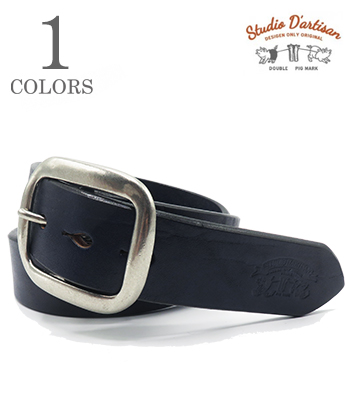 INDIGO BENZ LEATHER BELT