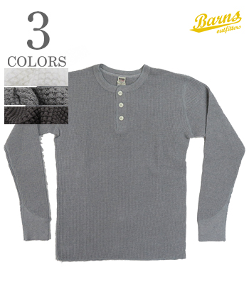 WAFFLE HENLEY-NECK  CREW L/S TEE