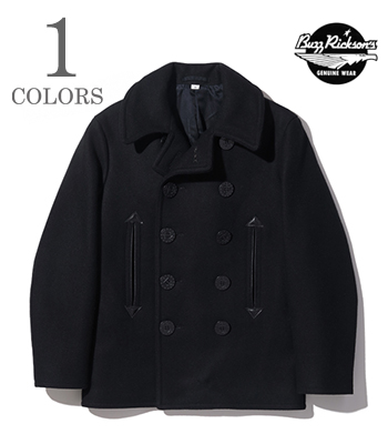BUZZ RICKSON'S WILLIAM GIBSON COLLECTION 36oz. WOOL MELTON BLACK P-COAT