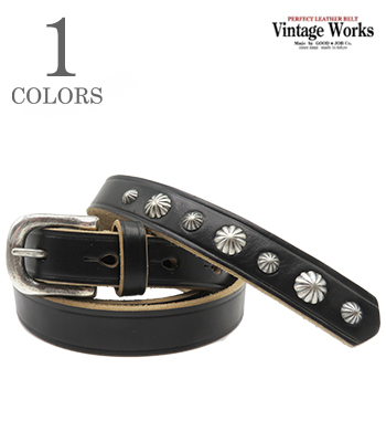 Hand Made Leather Belt Apolo Concho narrow long