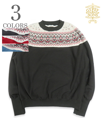 SNOW PATTERN DERBY SWEAT