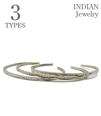Navajo Stampede Silver Bangle Elaine Tahe