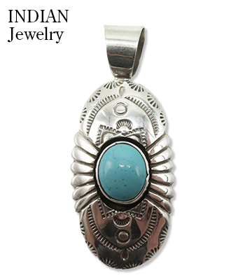 Navajo Stampede Pendant Delbert Vandever Kingman Tq.