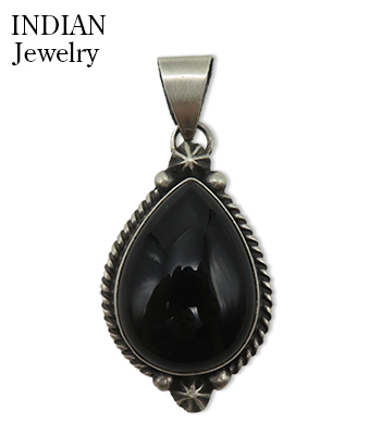 Navajo Silver Head Onyx Johnny Dixon