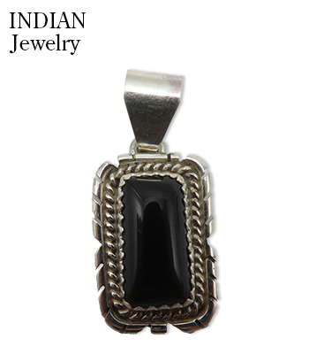 Navajo Silver Head Onyx Peggy Skeets
