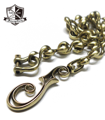 Inception インセプション Fホール Sカン ウォレットチェーン 真鍮 INCEPTION(インセプション) FホールSカンウォレットチェーン・ブラス