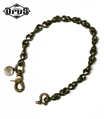 OPUS オーパス アンティーク仕上げのブラス製WALLET CHAIN『Sカン真鍮ウォレットチェーン』【アメカジ・チェーン】OBC-02