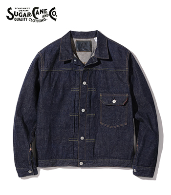 SUGAR CANE 砂糖黍製 13oz. 阿波藍混右綾 DENIM BLOUSE
