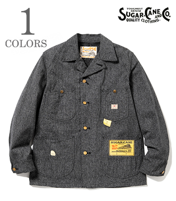 9oz. BLACK COVERT WORK COAT
