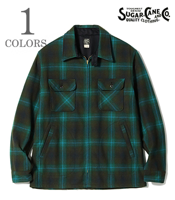 8oz. WOOL OMBRE CHECK ZIP SHIRT