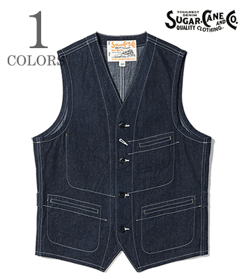 11oz. BLUE DENIM WORK VEST