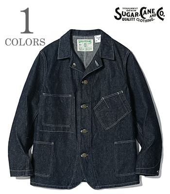 10.5oz. 砂糖黍 DENIM WORK COAT