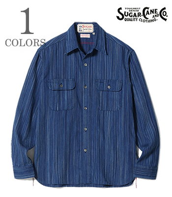 5.5oz. INDIGO STRIPE WORK SHIRT